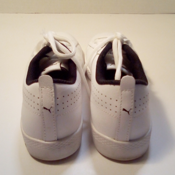 Puma Vintage Womens Leather Low Top Soft Foam Comfort Insert White Sneakers 6.5 - Picture 10 of 16
